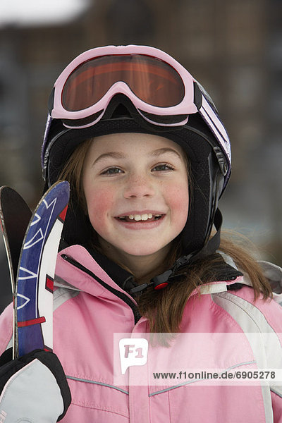 Portrait  Ski  Mädchen
