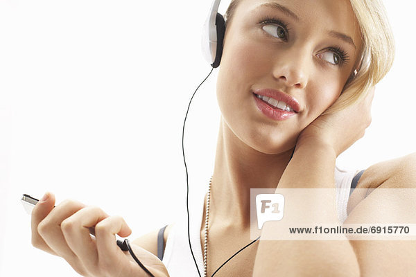 Girl Listening to Mp3 Player