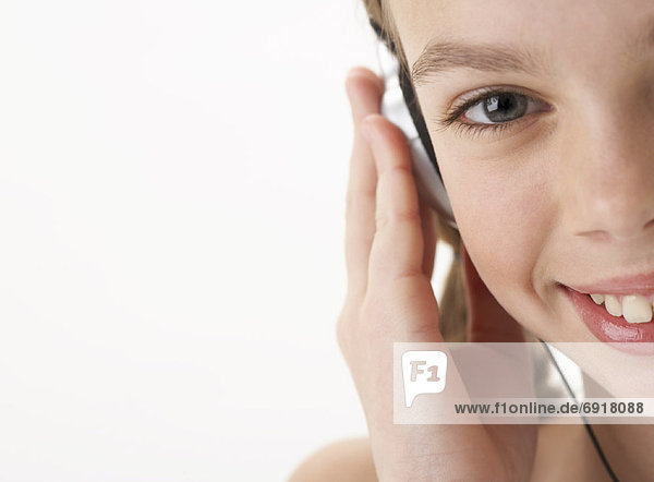 Girl Listening to Headphones