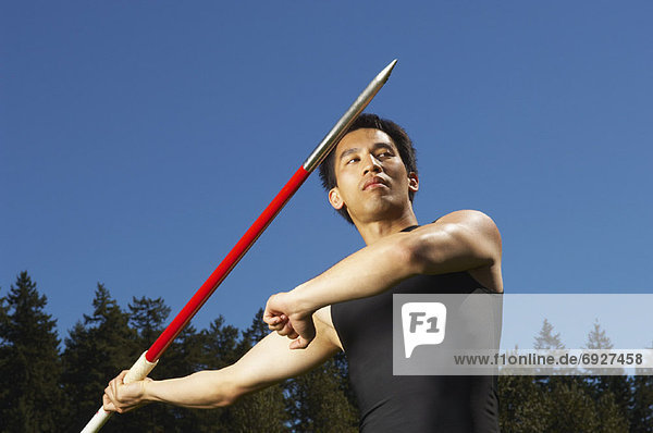 Man About to Throw Javelin