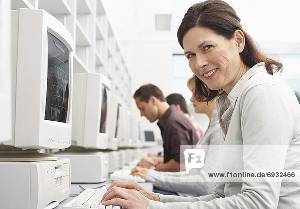 Woman in Computer Class