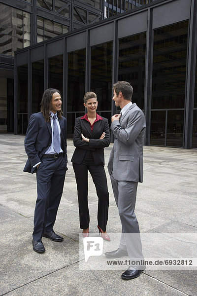 Business People Outside of Building