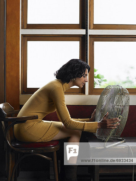 Frau Fenster Elektrische Energie