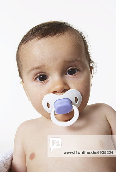 Portrait of Baby with Pacifier