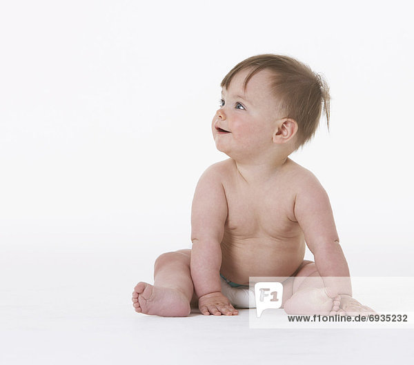 Portrait of Baby in Diaper