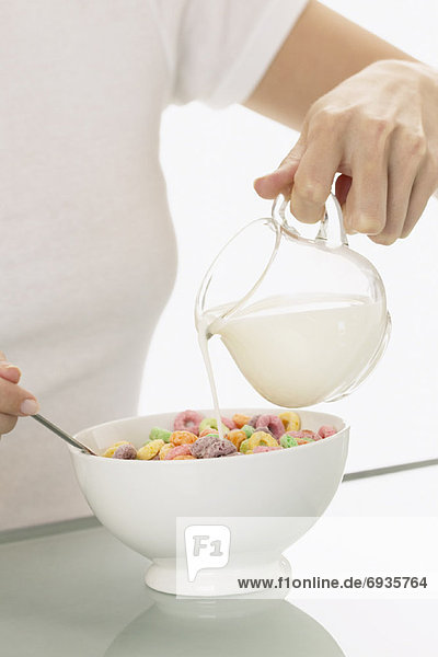 Woman Eating Cereal
