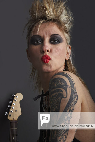 Portrait Frau Gitarre
