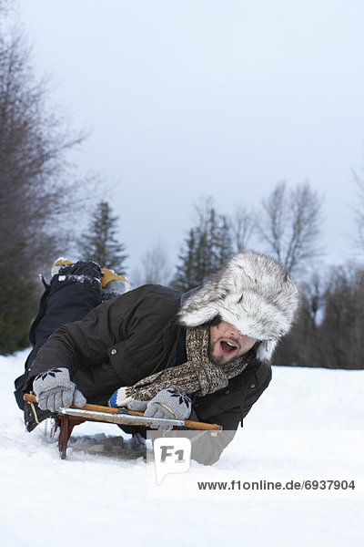 Man on Sled