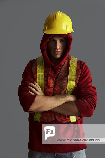 Porträt von Bauarbeiter