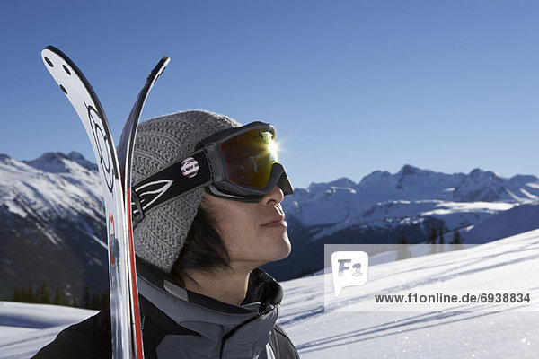 Portrait  Mann  Skisport