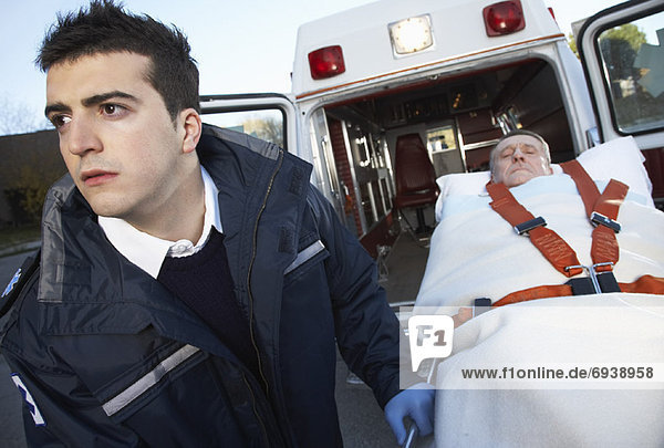 Paramedic Transporting Patient