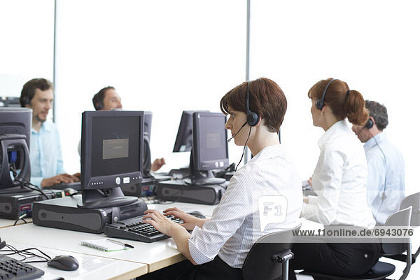 Computer  Mensch  Menschen  arbeiten  Headset  Business