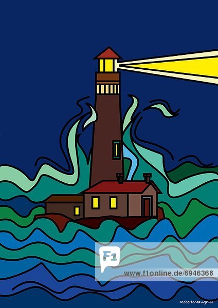 Illustration Leuchtturm