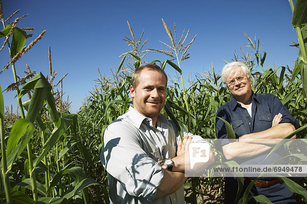 Father and Son in Cornfield