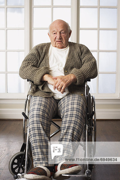 Portrait of Senior Man in Wheelchair