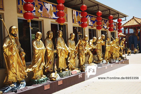 führen Weg Statue Menschenreihe Teamwork 10 Buddha China Kloster