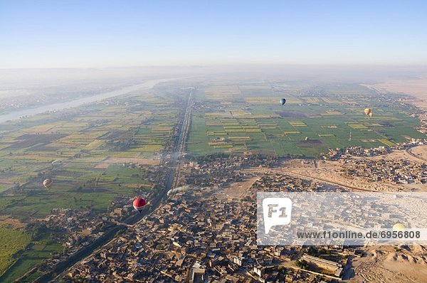 Wärme  über  Luftballon  Ballon  Himmel  Ägypten  Luxor