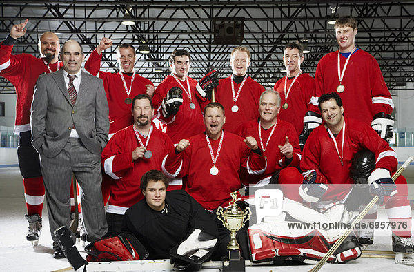 Teamwork  Portrait  Medaille  Hockey  Pokal