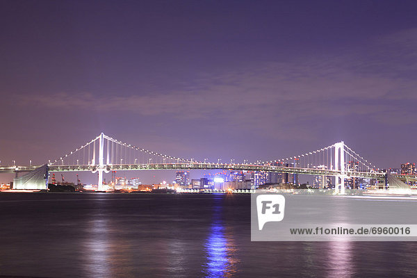 Evening cityscape with bridge  Chuo Ward  Tokyo  Japan
