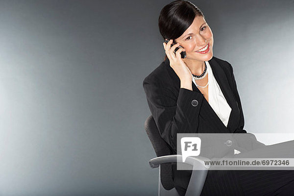 Businesswoman Talking on Cell Phone