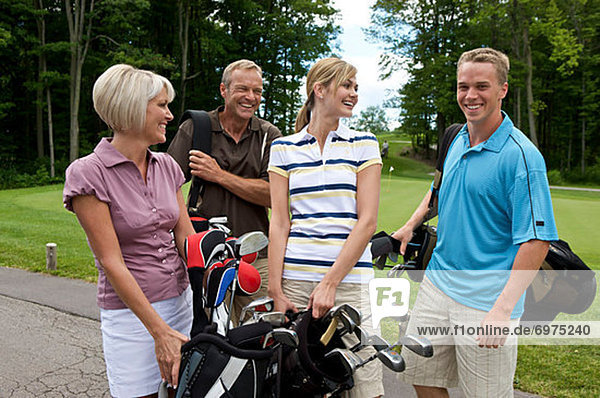 Couples at Golf Course  Burlington  Ontario  Canada