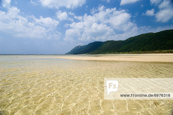 Clear Water and Sandy Beach  Ishigaki Island  Yaeyama Islands  Okinawa  Japan