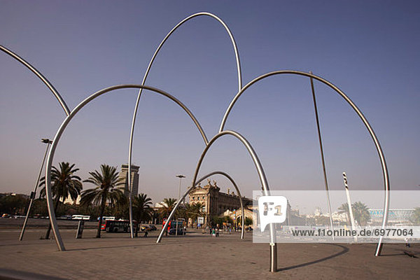 Skulptur  Port Vell  Barcelona  Katalonien  Spanien