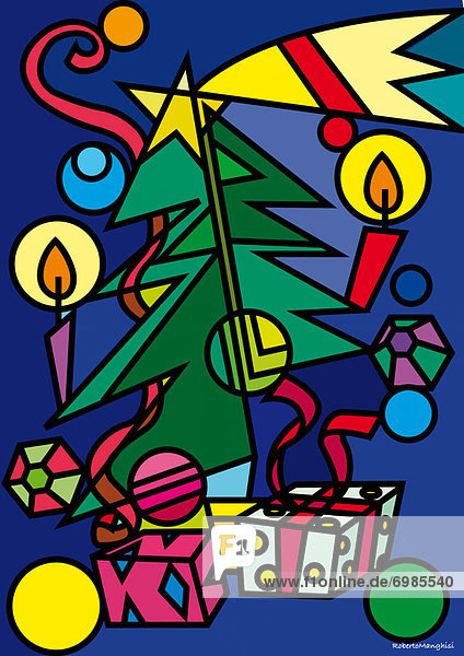Baum  Illustration  Weihnachten
