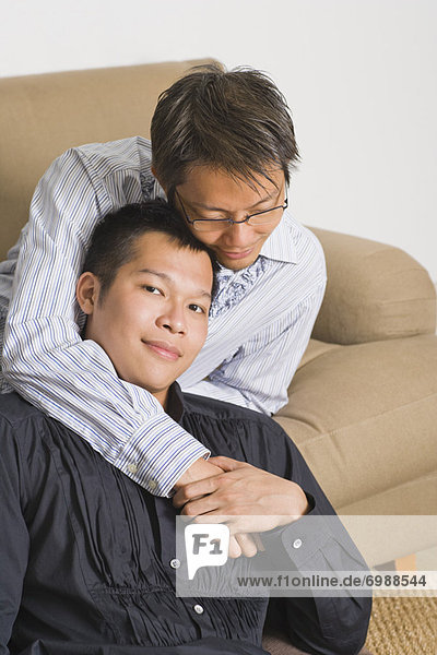 Male Couple Snuggling