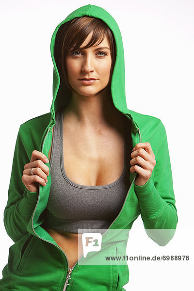 Frau tragen Hoodie