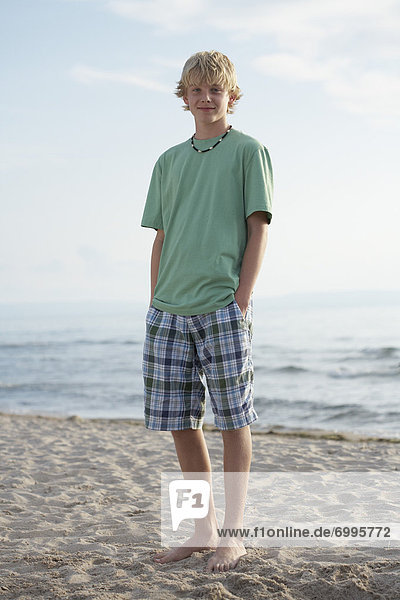 Portrait  Strand  Junge - Person