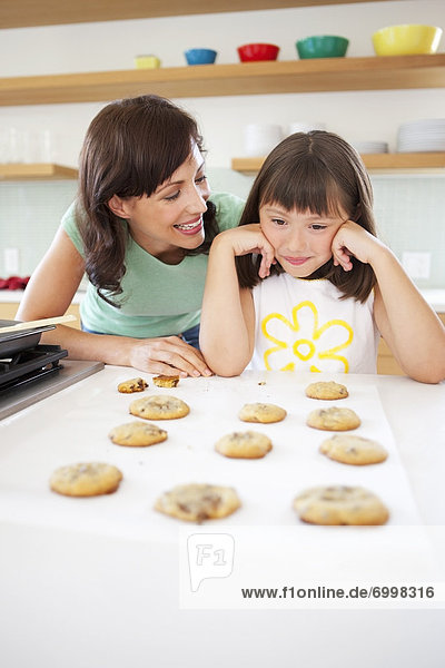 Mother and Daughter Baking Cookies  Portland  Oregon  USA