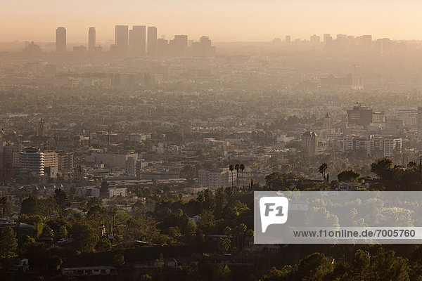 Vereinigte Staaten von Amerika USA entfernt Großstadt Draufsicht Kalifornien Jahrhundert Hollywood Los Angeles