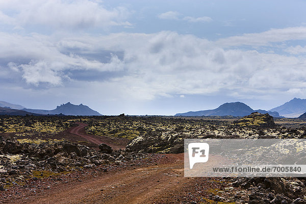 Country Road in Hitardalur Valley Iceland