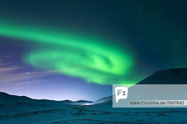 Ruhe Nachdenklichkeit Polarlicht Aurora Island