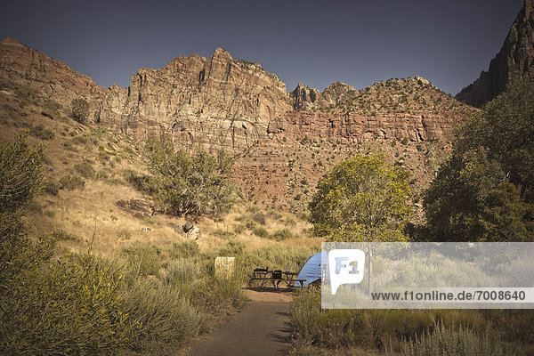 Vereinigte Staaten von Amerika  USA  Campingplatz  Zion Nationalpark  Utah