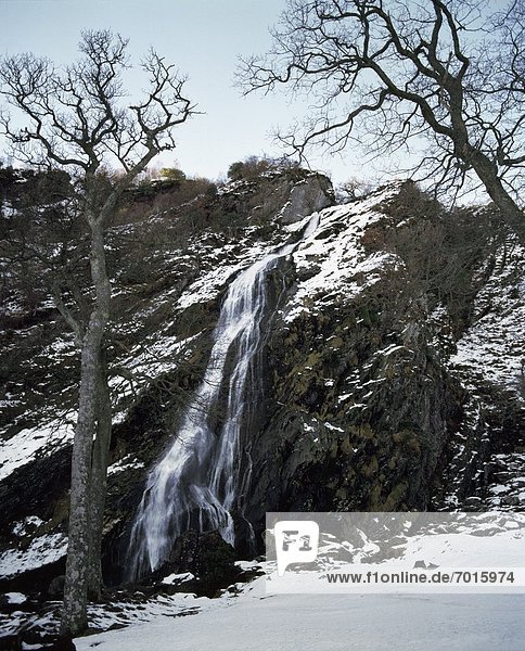 Waterfall In Winter  Powerscourt Waterfall  County Wicklow  Ireland