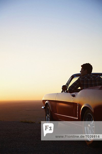 Vereinigte Staaten von Amerika  USA  Mann  sehen  Cabrio  Sonnenuntergang  Arizona  jung