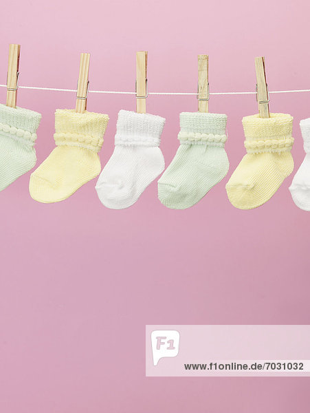 Baby Socks on Clothes Line