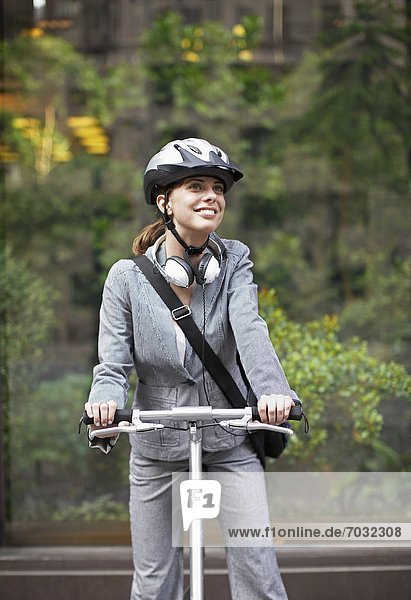 Businesswoman Cycling