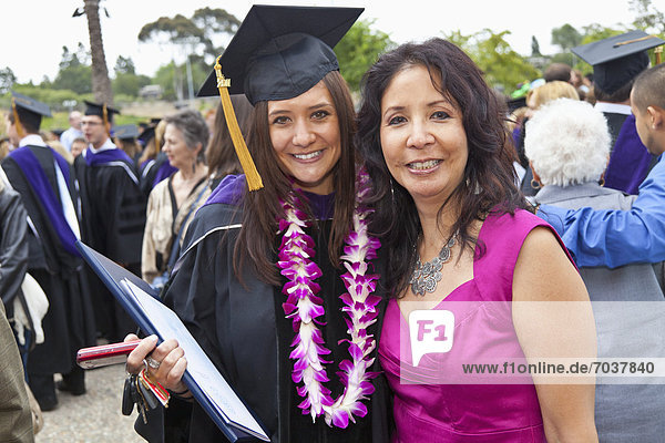 'A Graduate And Her Mother At A Law School Graduation At The University Of San Diego