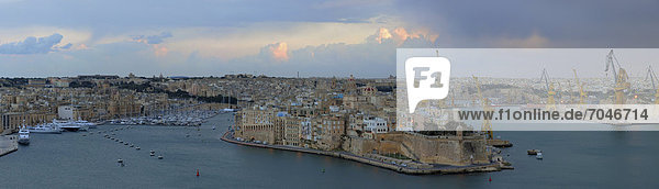 Fischereihafen Fischerhafen Valletta Hauptstadt Europa Ehrfurcht Malta Halbinsel Vittoriosa