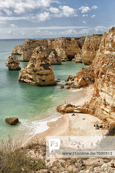 Praia da Marinha  Strand in Carvoeiro  Algarve  Portugal  Europa