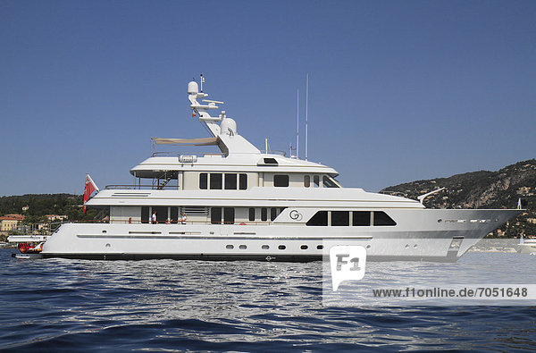 'Motor yacht ''GO''  built by shipyard Feadship  length 39m  built in 2010  at Cap Ferrat  CÙte d'Azur  France  Mediterranean  Europe'