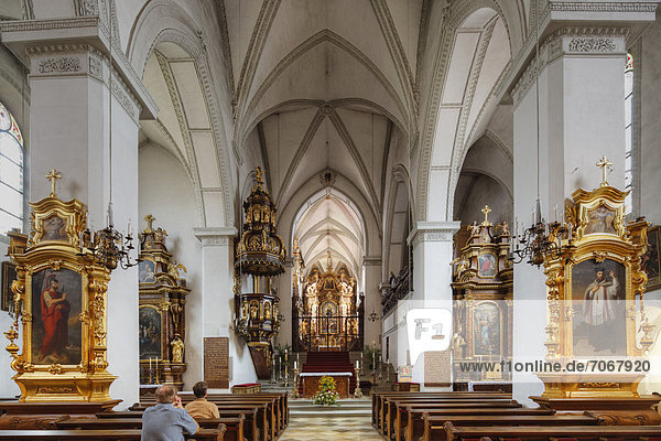 Collegiate church  Schlaegl Abbey  Premonstratensian monastery  Muelhlviertel region  Upper Austria  Austria  Europe