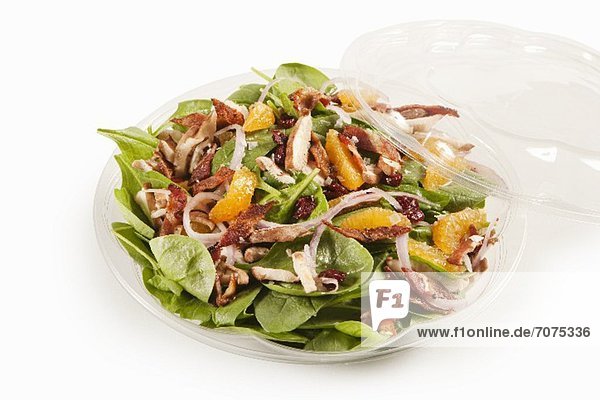 Spinach Salad with Chicken  Bacon and Orange Segments