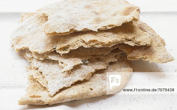 A stack of crispy unleavened bread
