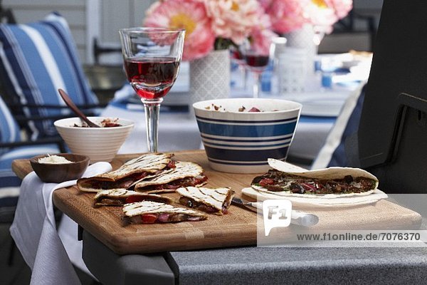 Grilled quesadillas from Italy