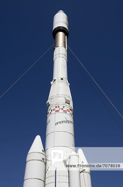 Model of the European Ariane 4 launcher  European Space Agency  ESA  1990s  Euro Space Center  Transinne  Belgium  Europe