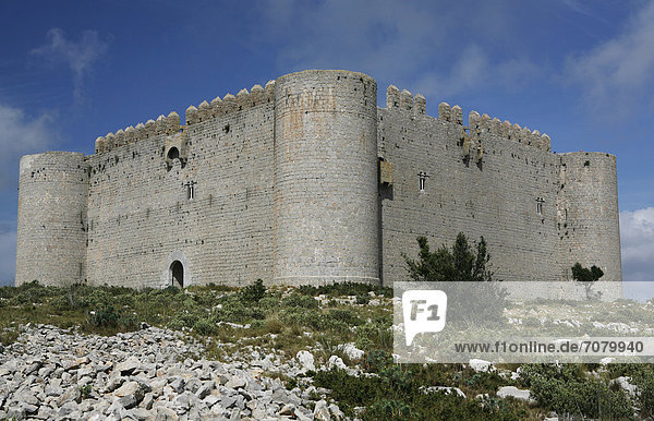 Festung El Castell del Montgri  Torroella de Montgri  Katalonien  Spanien  Europa